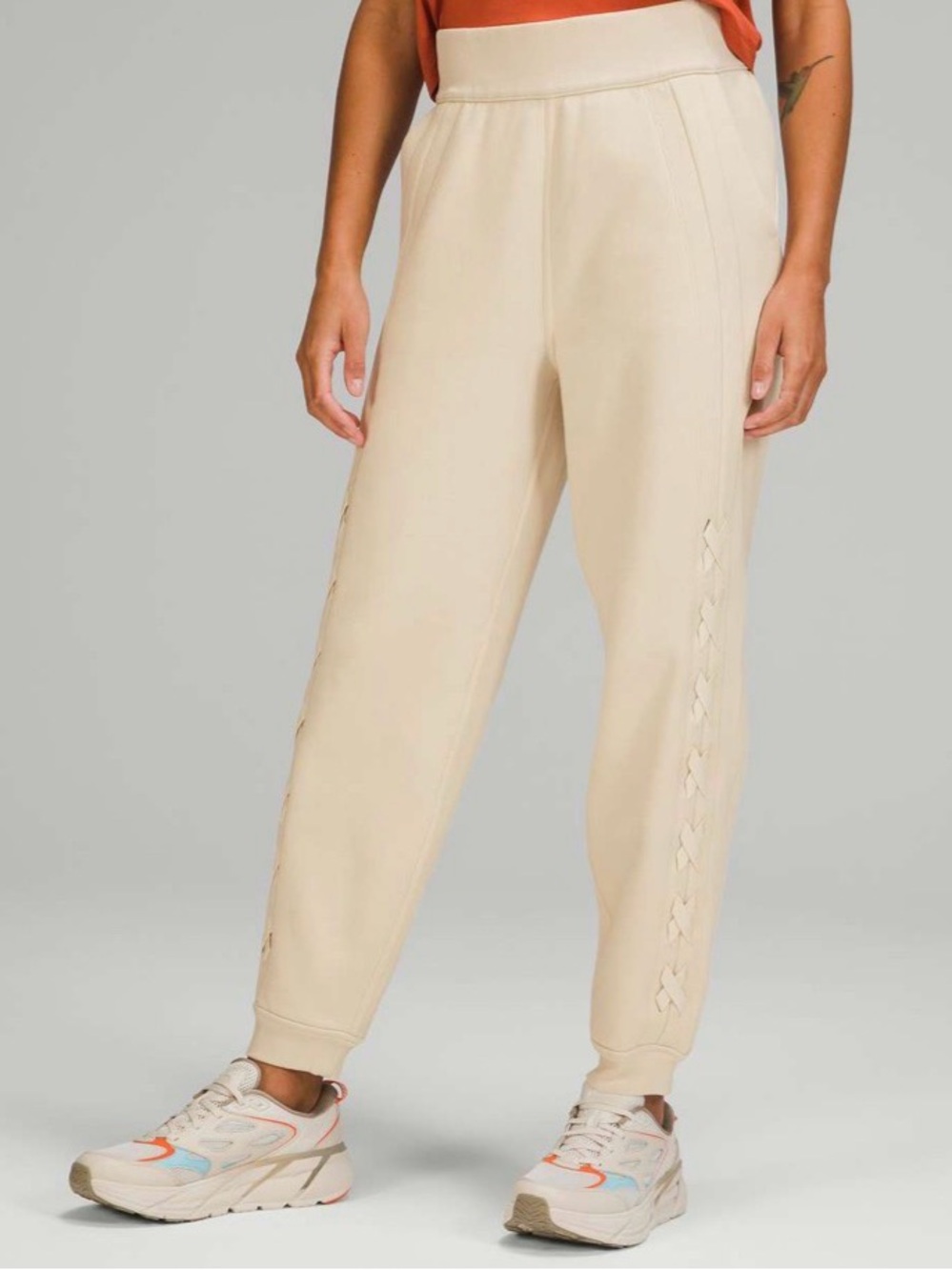 lululemon athletica Braided High-Rise Joggers — White Opal